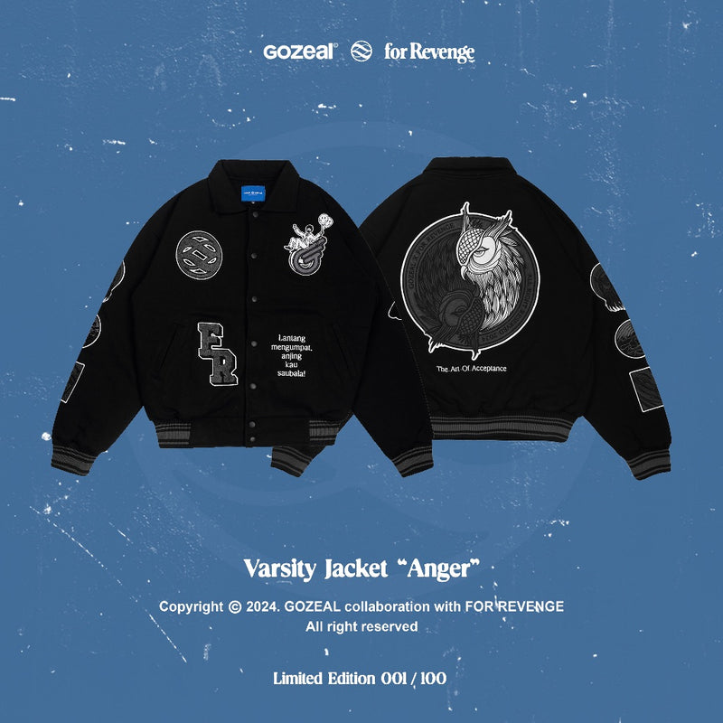 Gozeal X For Revenge - Anger Varsity Jacket