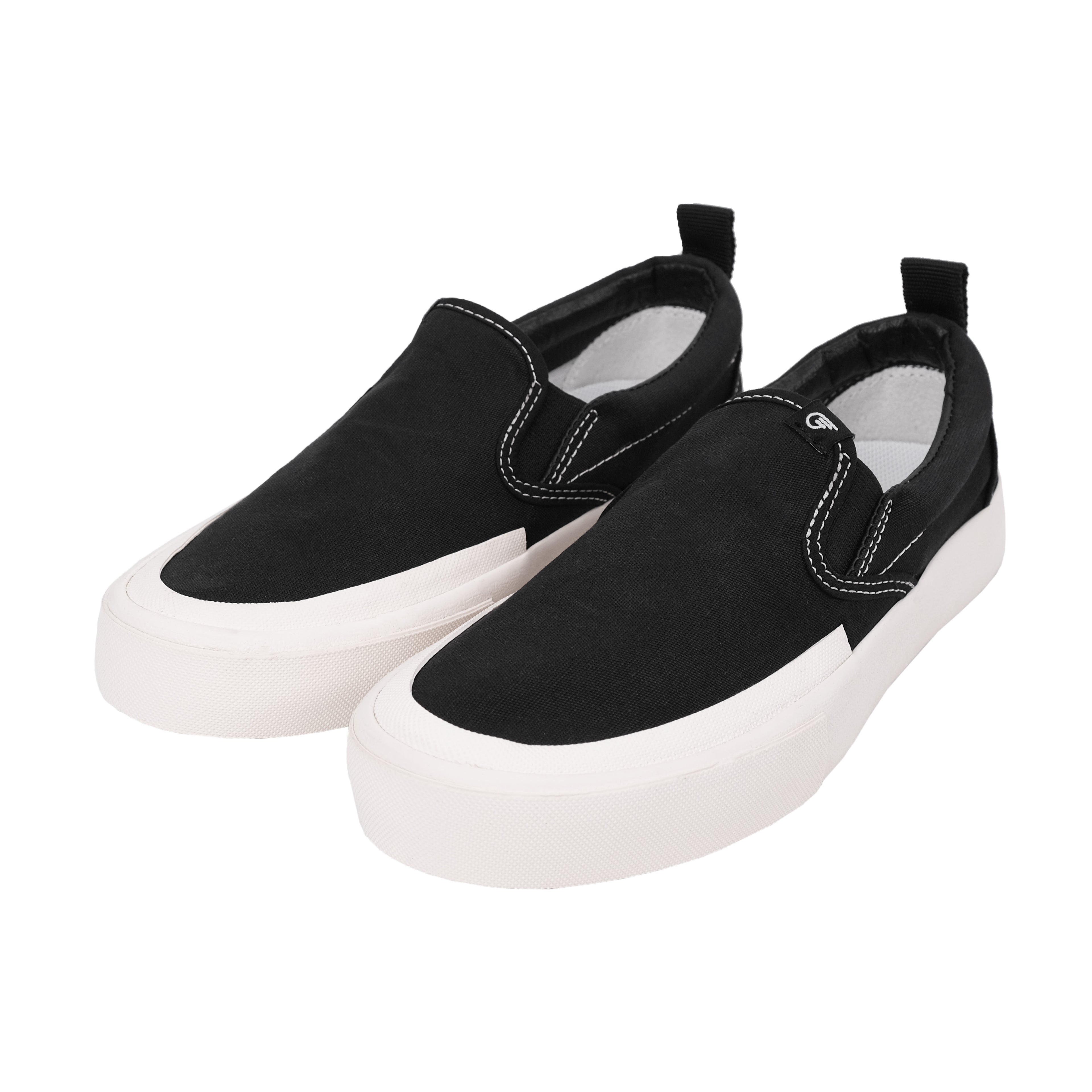 Nobu Black White Slip on Shoes