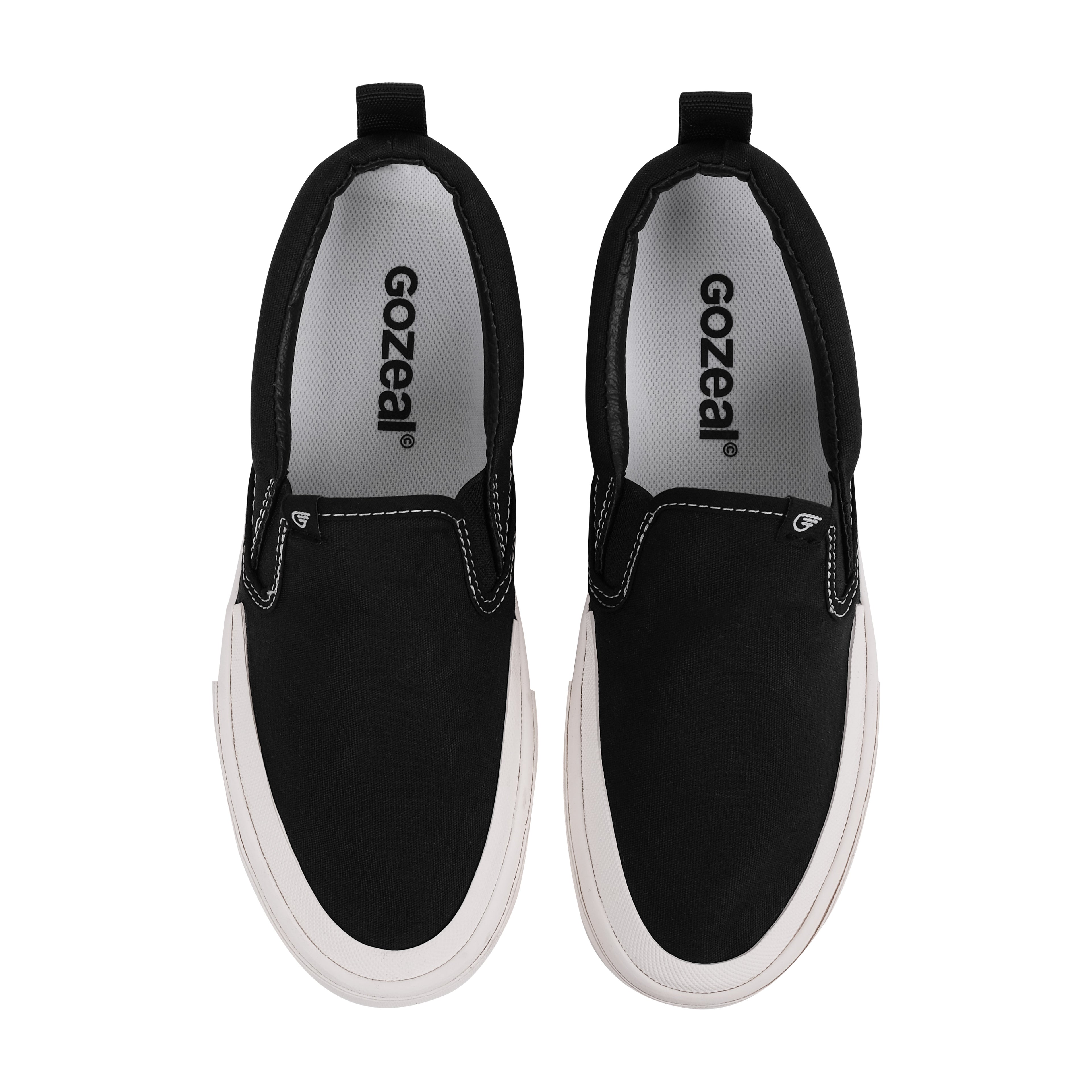 Nobu Black White Slip on Shoes