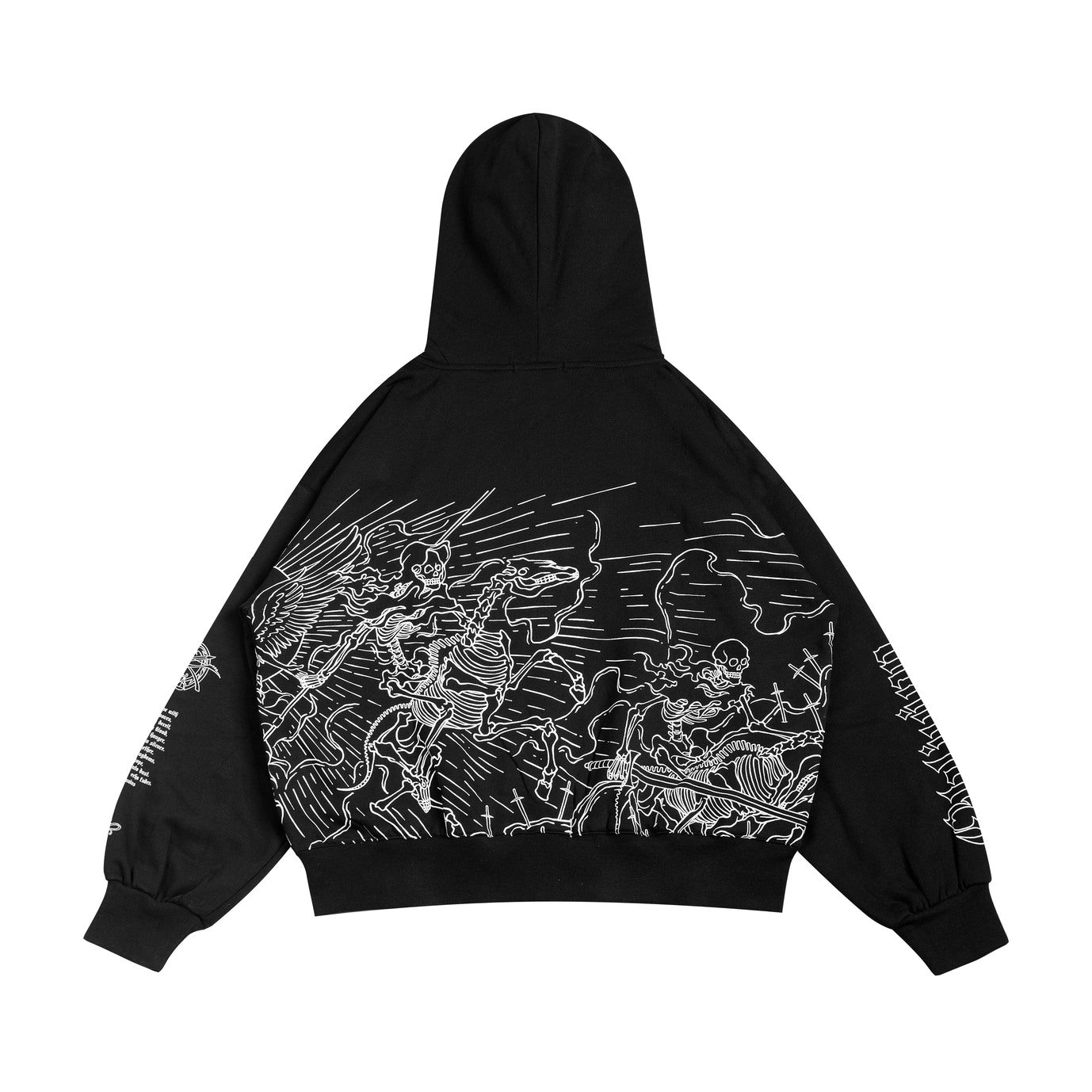 Nekros Boxy Double Zipper Hoodie
