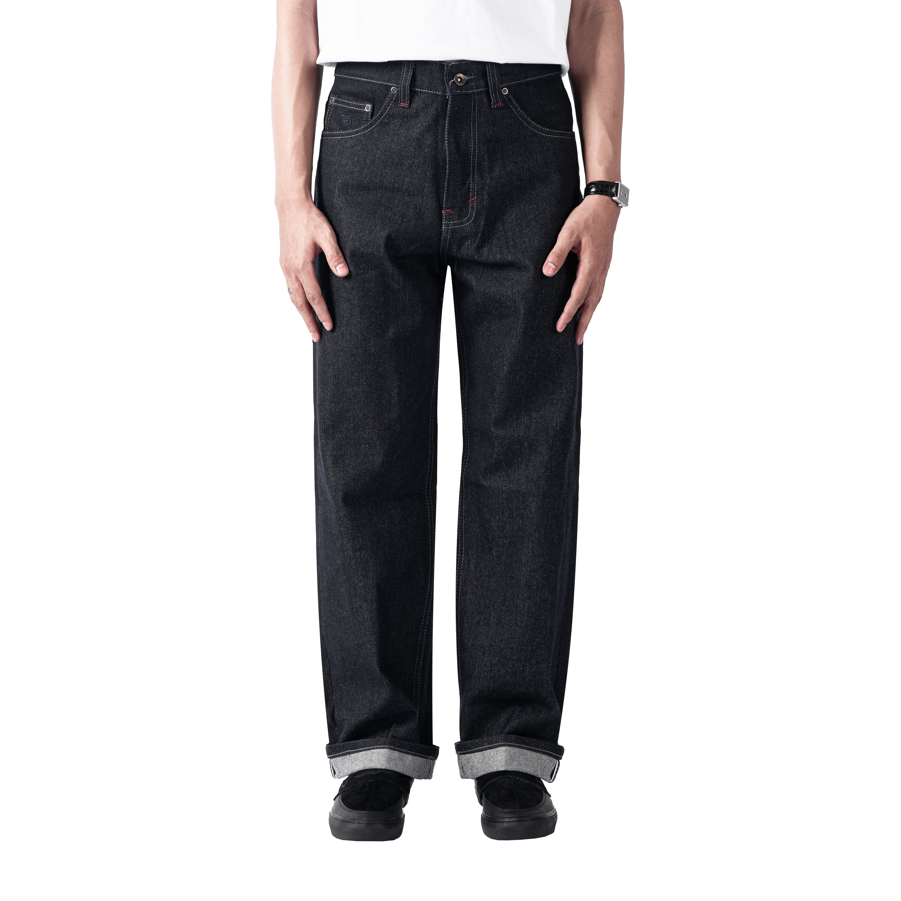 Bound Raw Denim Pants