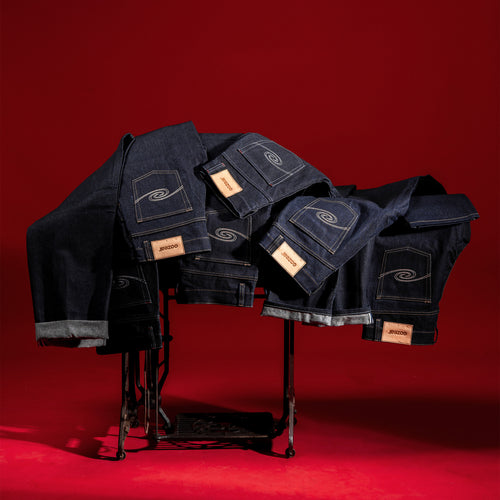 Bound Raw Denim Pants