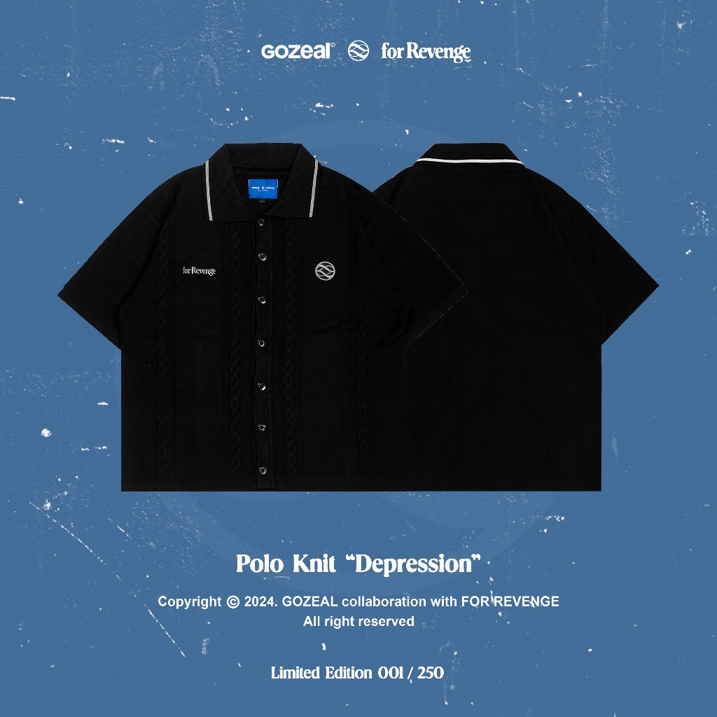 Gozeal X For Revenge - Depression Knit Polo Shirt